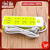 Ổ Cắm Điện Đa Năng Chống Giật Có 3 Cổng USB – Sạc Trực Tiếp – Tiết Kiệm Điện – Bộ Ổ Cắm Điện Xanh Lá Cao Cấp Chính Hãng Amalife - DE30