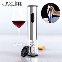 Uareliffe With Foil Cutter Electric Wine Opener USB Rechargeable Automatic Bottle Corkscrew Have Operation Indicator Light Wine Opening Tool Portable Bottle Openers Kitchen Bar Accessories