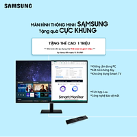 Màn Hình Thông Minh Smart Monitor Samsung LS27AM500NEXXV 27inch/Full HD (1920x1080) 8ms/60Hz/VA/Tích Hợp Loa/Hệ Điều Hành Tizen - Hàng Chính Hãng