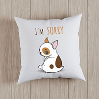 Gối tựa lưng trang trí in hình họa tiết I'm Sorry cute G32