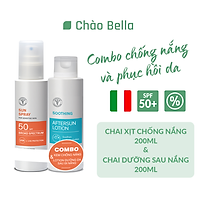 Combo Xịt Chống Nắng SPF 50+ 200ml và Lotion Dưỡng Phục Hồi Da Sau Khi Ra Nắng 200ml Pharmacist Formulators