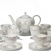 Bộ tách trà Sứ xương 15 món Bone Porcelain 15F (Bình 1.4L, tách 200ml) (Nhiều hoa văn)