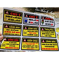 tem cảnh báo / tem sticker dán xe máy, ô tô, mủ bảo hiểm...