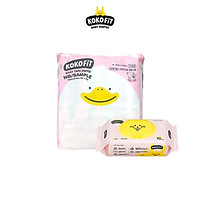 Combo Tã Dán KOKOFiT Hàn Quốc Bịch Minipack Size NB15/S14/M12/L11/XL10 và Khăn ướt thiên nhiên KOKOFiT