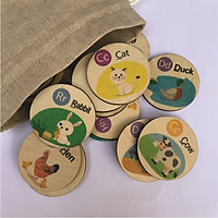 Tìm cặp hình giống nhau, Memory game Tìm Cặp đôi bằng gỗ-Nông trại vui vẻ