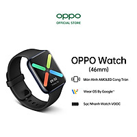 Đồng hồ OPPO Watch 46mm | Màn Hình Cong Tràn | Thời Lượng Pin Đến 21 Ngày | Sạc Nhanh VOOC | Đo Nhịp Tim, Theo Dõi Sức Khỏe - Hàng Chính Hãng
