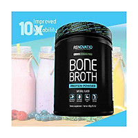 Bone Broth Protein Powder Chocolate - Non-GMO Grass-Fed Collagen Peptides - Monk Fruit Sweetened No Sugar Paleo & Keto Suitable -Dairy Gluten Soy & Corn Free Ancient Form of Nutrition (17.21oz, 488)