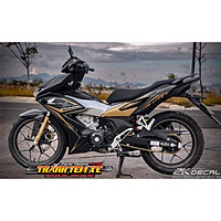 Tem xe dành cho xe Winner X , tem rời cao cấp dán xe đen bạc , đen vàng