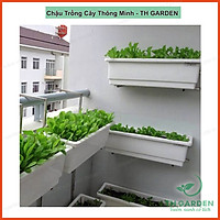 Bộ Kệ Treo Ban Công Và Chậu Nhựa Thông Minh Hải Đăng CH5-05 - Trắng