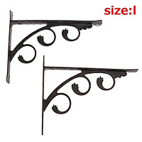 2pcs Wall Mounted L Shaped Angle Bracket Multifuntional Brace Shelf Brackets (10*15CM / 15*20CM / 20*25CM)