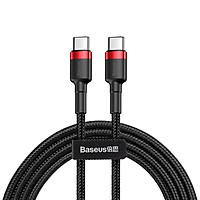 Dây cáp sạc nhanh Type-C dài 2M hiệu Baseus Cafule Type C to Type C PD truyền data tốc độ cao cho Smartphone / Tablet / Macbook / Laptop Type C Samsung Huawei Oppo Xiaomi Vsmart (3A, 60W, Sạc nhanh PD, Sạc nhanh QC 4.0 Quick Charge) - Hàng nhập khẩu