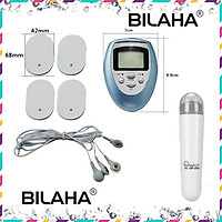 Combo Máy Massage Đấm Bóp Toàn Thân 4 Miếng Dán + Máy Mát Xa Cầm Tay Mạnh Mini (Có Hàng Sẵn) - MASA1053