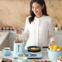 Máy nướng bánh mì XiaomiToasted Breads Hotpots điện Máy sản xuất bánh mì sandwich Máy nướng bánh mì Donlim DL-3405 Máy ăn sáng Máy nướng bánh mì tostadora de pan