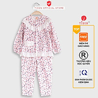Bộ Đồ Ngủ Pijama Xinh Xắn Cho Bé Gái TIHON Thời Trang Trẻ Em Cao Cấp I Set082044