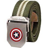 Thắt Lưng Vải Dù Nữ Mặt Khoá Hợp Kim Mặt Captain America