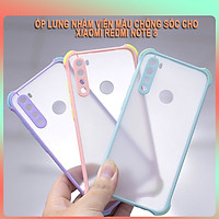Ốp Lưng Nhám Viền Màu Chống Sốc Toàn Phần 4 Góc Lồi Cho xiaomi Redmi Note 8- Hàng Chính Hãng