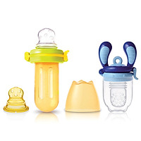 Combo Tiết Kiệm Ăn Dặm Chủ Động Cho Trẻ Từ 4 Tháng Tuổi Trở Lên Với Túi Nhai Chống Hóc (4m+) Và Bình Bóp Ăn Dặm Cháo Bột (4m+) Kidsme Từ Anh Quốc