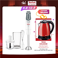 Máy xay sinh tố cầm tay Tefal HB643138 - Trắng, 800W - Hàng chính hãng