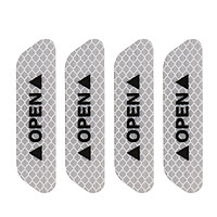 Combo 4 Sticker Phản Quang Cảnh Báo Mở Cửa Xe Hơi 3M
