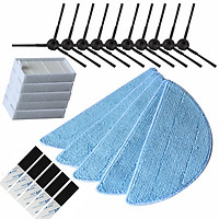 Side Brushes+Filter Screen+Mop Cloth+Adhesive for ilife v5s ilife v5 pro ilife x5 V3+ V5 V3 V5pro
