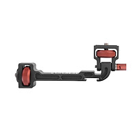DF DIGITALFOTO GROOT II Gimbal Stabilizer Rotatable Extension Bracket with 1/4 Inch Screw Cold Shoe Mount Phone Clamp