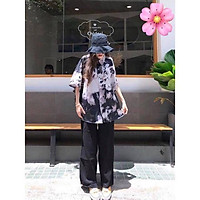 Áo Sơ Mi From Rộng Loang Đen Big Size (Sơ Mi Cộc Tay Uzllang Nam Nữ Unisex Cá Tính).