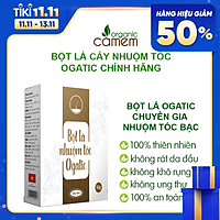 Thuốc nhuộm tóc bạc bột lá móng thiên nhiên OGATIC màu Nâu