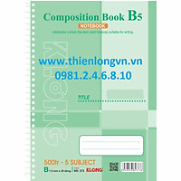 Sổ lò xo đơn B5 - 500 trang; Klong 373
