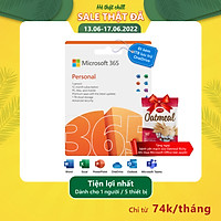 Phần mềm Microsoft 365 Personal English APAC EM Subscr 1YR Medialess P8 ( QQ2-01398 ) - Hàng Chính Hãng