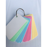 100 Thẻ Flashcard Màu Thái 5x8cm Kèm Khoen Bìa