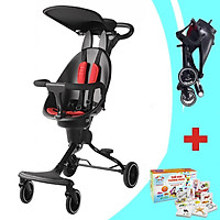 Xe Đẩy Thông Minh 4 Bánh Gấp Gọn Cho Bé V5-B Đảo Chiều, Có Mái Che Nắng - TẶNG KÈM BỘ THẺ HỌC THÔNG MINH 16 CHỦ ĐỀ 416 THẺ CHO BÉ, Xe Đẩy Cho Bé, Xe Đẩy Trẻ Em, Xe Đẩy Du Lịch