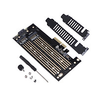 Phép Màu Sáng Kép M2 NVME (M-Chìa Khóa) và SATA (B-Chìa Khóa) SSD sang PCI-E 3.0x4 Card Điều Khiển