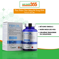 Viên Uống Bổ Sung Dha Cho Não Careline Fish Oil 1000Mg Cải Thiện Trí Nhớ, Tăng Thị Lực, Sáng Mắt - Hộp 100 Viên