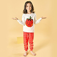 Bộ đồ dài tay mặc nhà cotton mịn cho bé gái U1009 - Unifriend Hàn Quốc, Cotton Organic
