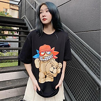 Áo thun unisex tay lỡ MOZZIE TED TEE vải dày mịn cực đẹp || Hany Shop