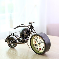 Vintage Motorcycle Motorbike Alarm Clock Tabletop Desk Clock Home Decoration
