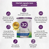 Sữa A2 Úc Full Cream Milk Giàu Canxi, Chứa Vitamin A, D, Sắt, Acid Folic Cùng Hàm Lượng Dinh Dưỡng Cao Và Nguyên Kem Giúp Cơ Thể Được Bổ Sung Đầy Đủ Chất Nuôi Dưỡng Cơ Thể Toàn Diện, Phát Triển Não Bộ, Phát Triển Và Phòng Loãng Xương – Hộp 850g