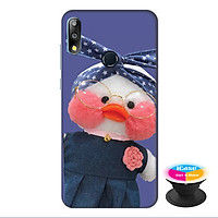 Ốp lưng cho điện thoại Asus Zenfone Max Pro M2 hình Vịt Bông Lalafanfan Mẫu 1 tặng kèm giá đỡ điện thoại iCase xinh xắn - Hàng chính hãng