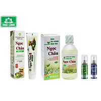 Bộ Sản Phẩm Chăm Sóc Răng Miệng Hoàn Hảo Từ Dược Phẩm Hoa Linh - Răng Trắng Thơm Miệng Tự Tin Giao Tiếp - Kem Đánh Răng Trắng Sáng 100g + Nước Súc MIệng Ngọc Châu + Combo 2 Xịt Thơm Miệng Gree Lux 2 Loại
