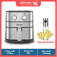 Nồi chiên không dầu Kalite Q5, dòng cơ, dung tích 5,5 lít phù hợp gia đình 4-6 người - Hàng chính hãng