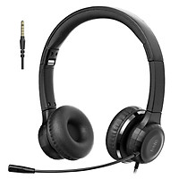 Anivia A7 3.5mm Wired Headphones Call Center Earphone On Ear Headset with Noise Reduction Microphone Adjustable Foldable