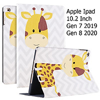Bao Da Cover Dành Cho Apple Ipad 10.2 Inch 2019 Hỗ Trợ Smart cover Hoa Văn Dễ Thương