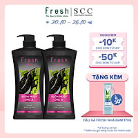 Combo 2 chai dầu gội Fresh Suôn mượt óng ả chiết xuất Bồ kết 650g