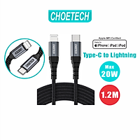 Dây Cáp Sạc USB Type C To Lightning Chứng Nhận MFI Apple Dài 1.2M CHOETECH IP0039 - Hàng Chính Hãng