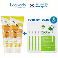 Combo 2 Tẩy tế bào chết Hàn Quốc Lagivado làm sạch tế bào chết da mặt, body nhẹ nhàng, giúp da sáng mịn Radiance Peeling 50 ml