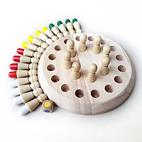 Bộ cờ luyện trí nhớ cả nhà cùng chơi - Trò chơi bằng gỗ cho bé 3 tuổi - Giáo cụ Montessori