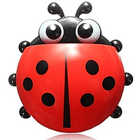 Cute Pocket Ladybug Wall Suction Cup Pocket Toothbrush Holder Bathroom Hanger Stuff Home Decoration