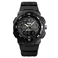 SKMEI 1454 Men Analog Digital Electronic Watch Fashion Casual Outdoor Sports Male Wristwatch 3 Time Display Alarm