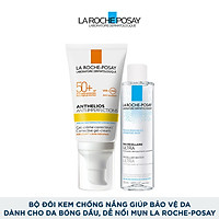 Bộ đôi kem chống nắng và làm sạch La Roche-Posay (Anthelios Anti-Imperfection 50ml & Micellar Water Ultra Sensitive Skin 50ml)