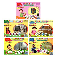 Bộ 5 túi Thẻ giáo dục thông minh ( phòng tắm- phòng ngủ - phòng khách- phòng bếp - đồ dùng học tập)